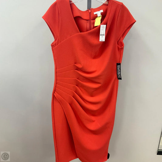 Dress Casual Midi By New York And Co In Orange, Size: L