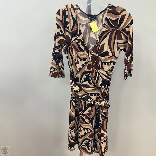 Dress Casual Short By Ab Studio In Black & Brown, Size: M