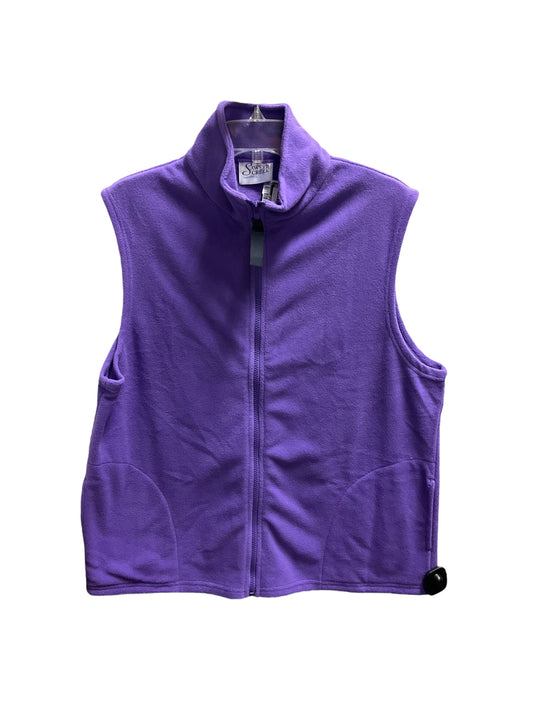 Vest Fleece By Clothes Mentor In Purple, Size: Xl