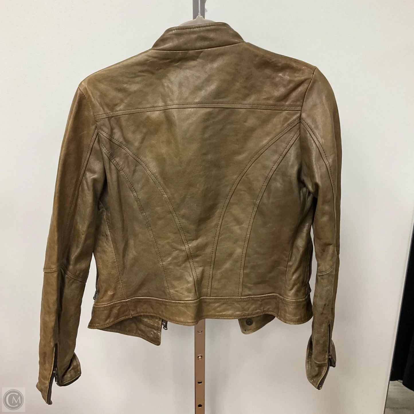 Jacket Leather By Claudia iacovelli In Green, Size: Xs