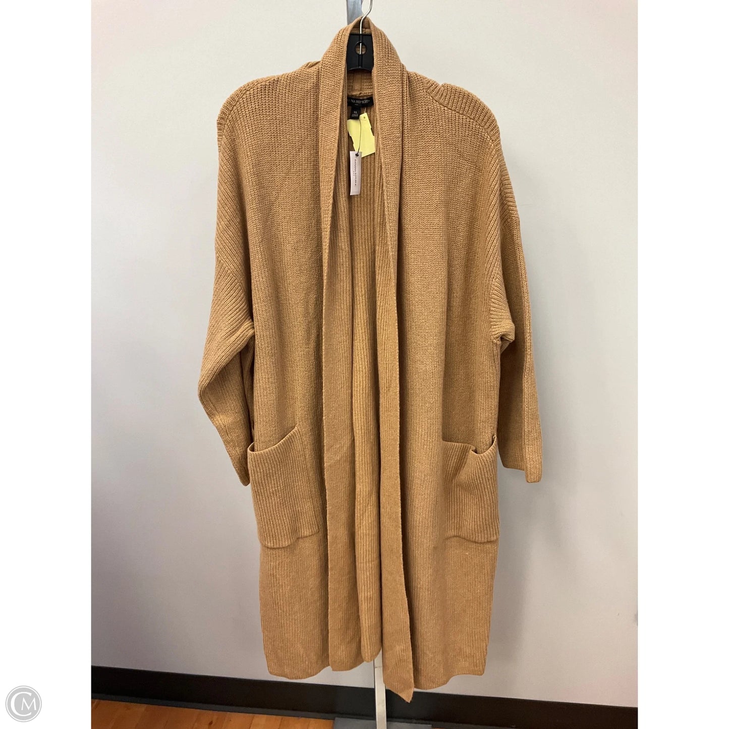 Sweater Cardigan By Banana Republic In Tan, Size: Xl