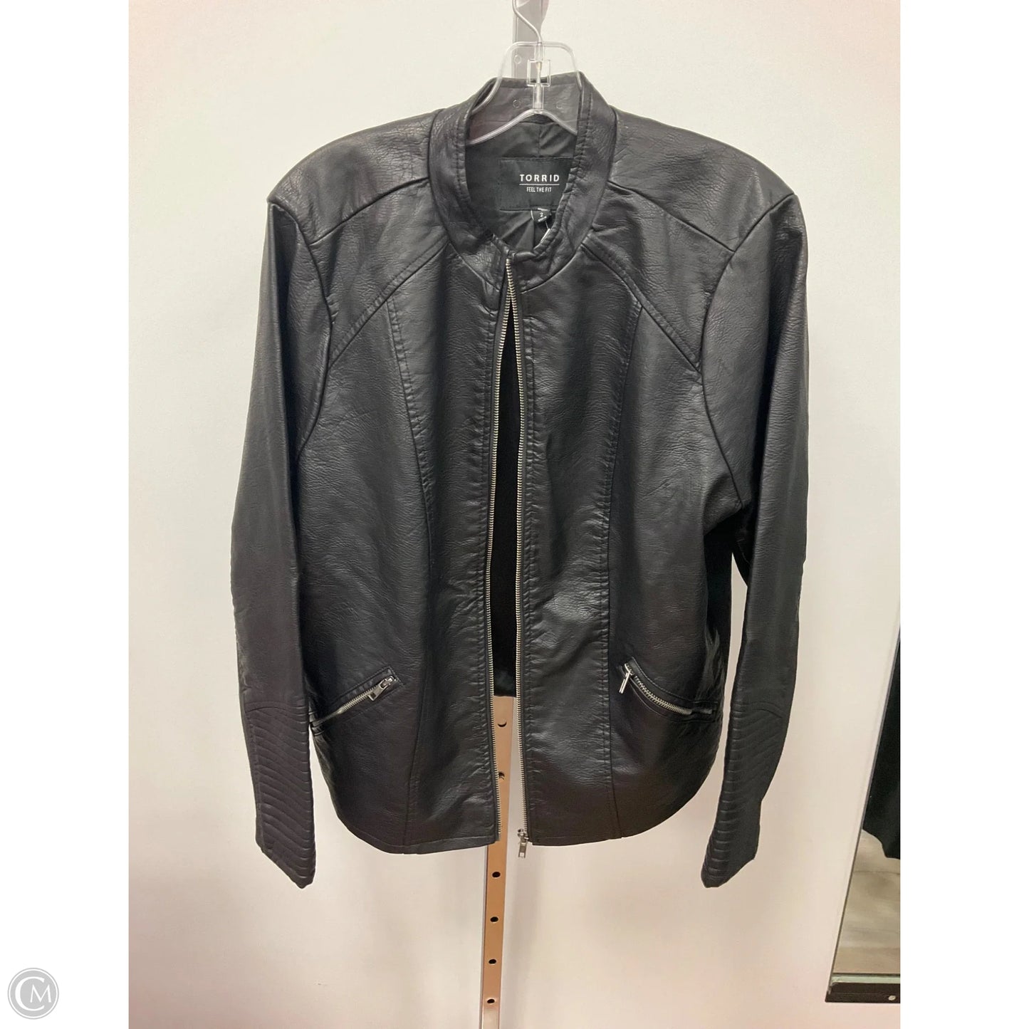 Jacket Moto By Torrid In Black, Size: 2x
