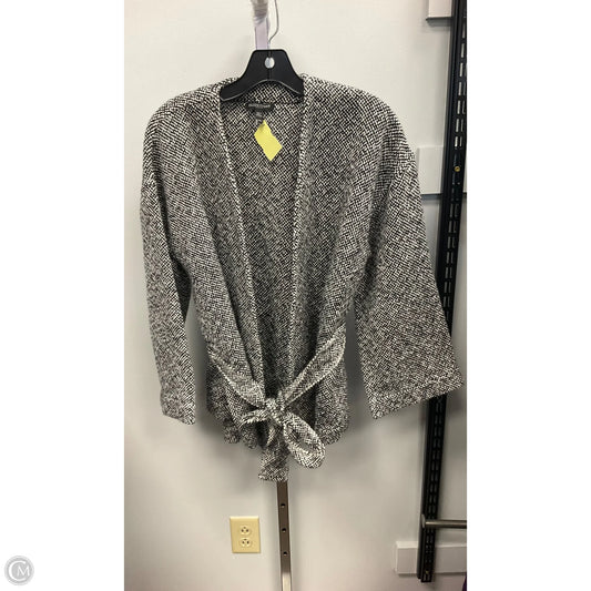 Cardigan By Eileen Fisher In Black & White, Size: Lp