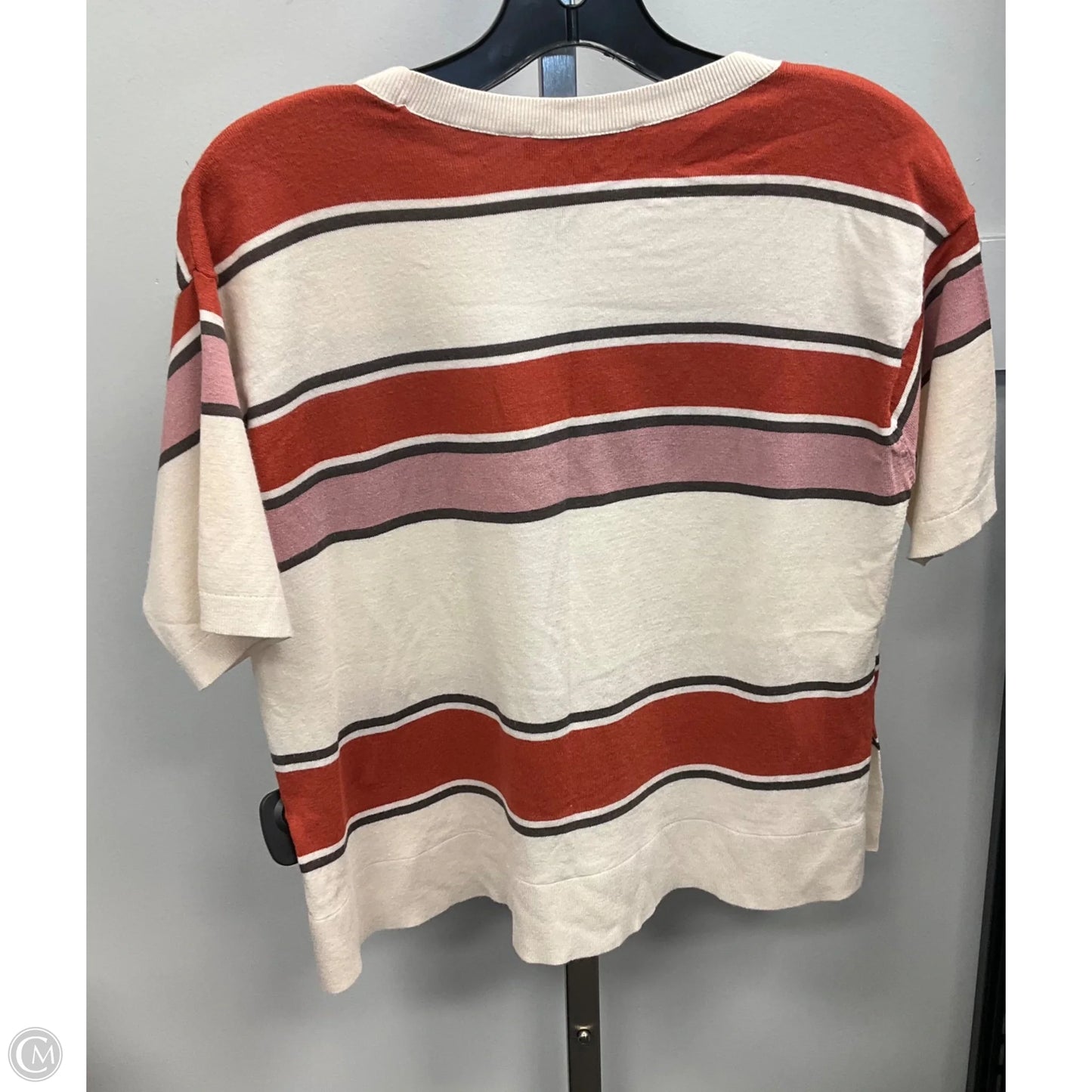 Top Short Sleeve By Loft In Striped Pattern, Size: Xs