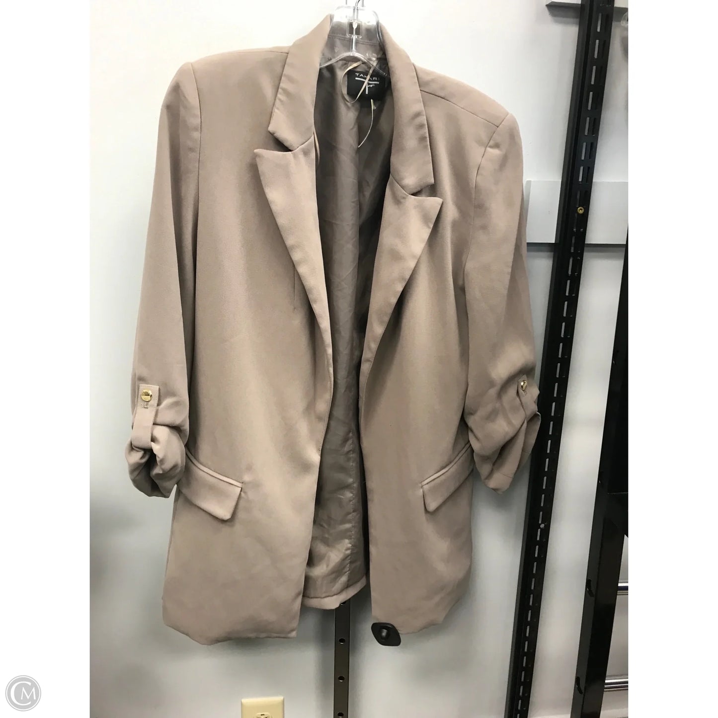 Blazer By Tahari In Taupe, Size: S