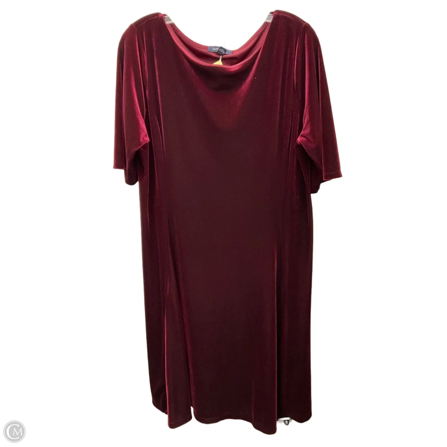Dress Casual Midi By Lands End In Maroon, Size: Xl