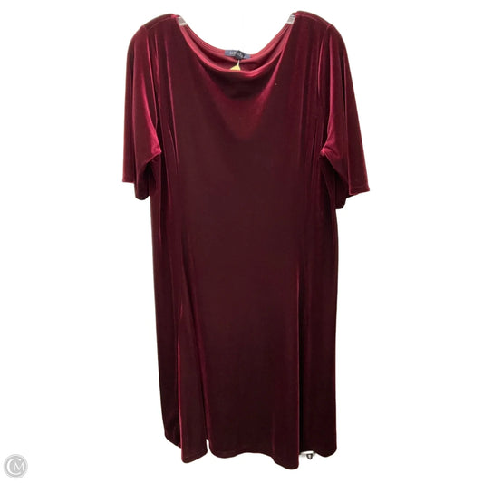Dress Casual Midi By Lands End In Maroon, Size: Xl
