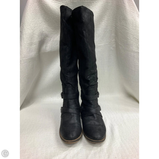 Boots Knee Flats By Sugar In Black, Size: 8.5