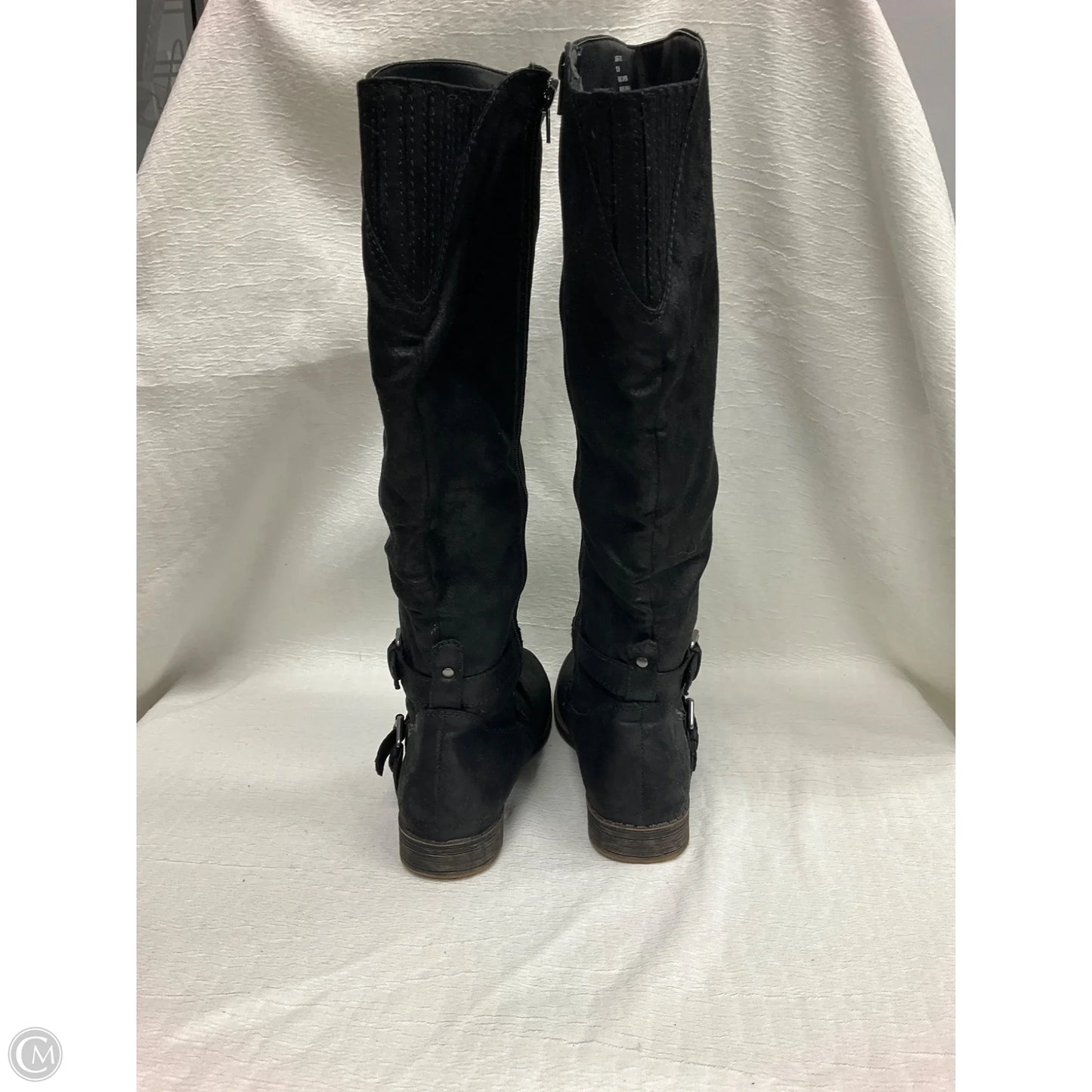 Boots Knee Flats By Sugar In Black, Size: 8.5
