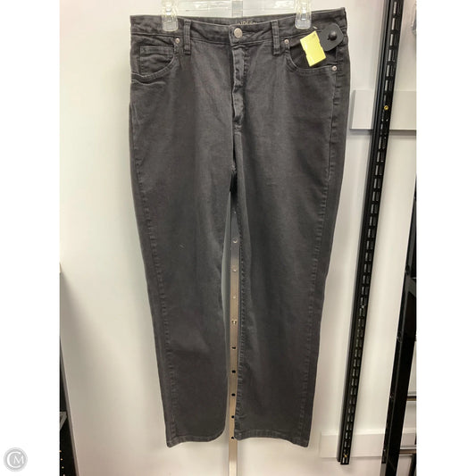 Jeans Straight By Lee In Black Denim, Size: 14