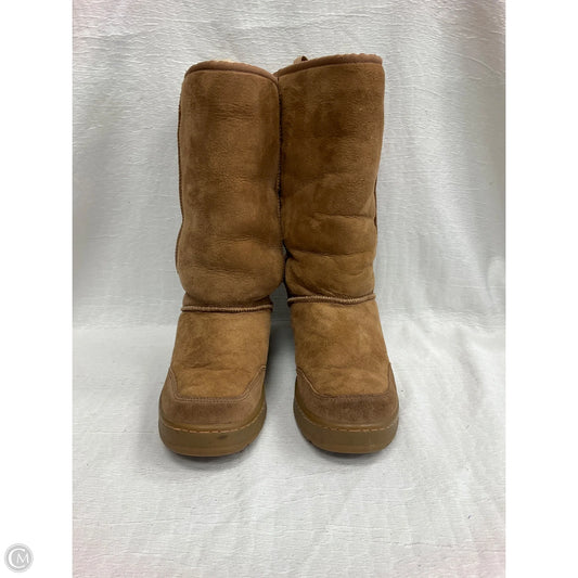 Boots Mid-calf Flats By L.l. Bean In Tan, Size: 8