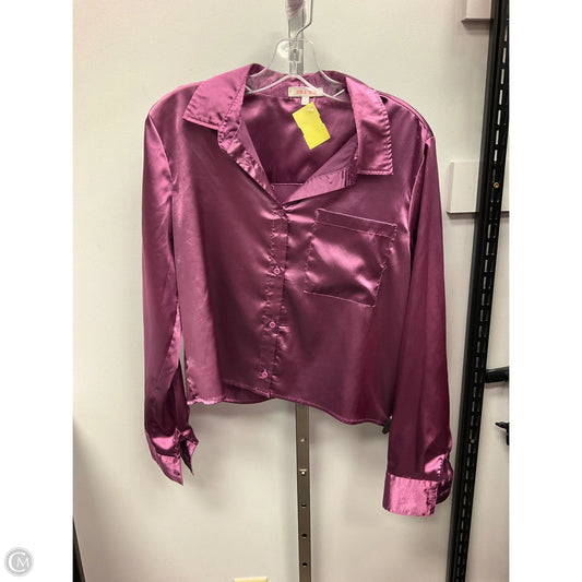 Top Long Sleeve By Clothes Mentor In Purple, Size: M