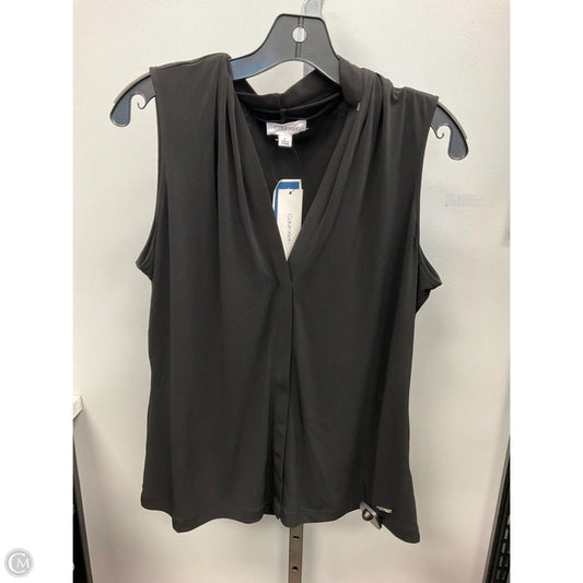 Top Sleeveless By Calvin Klein In Black, Size: L