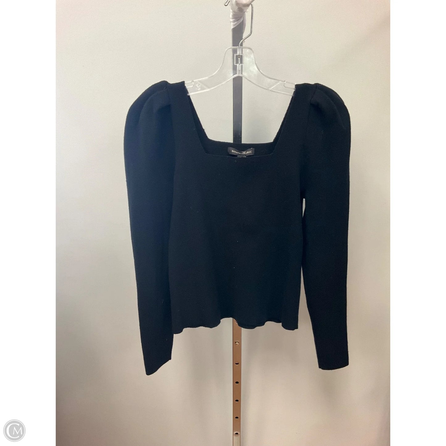Top Long Sleeve By Banana Republic In Black, Size: S
