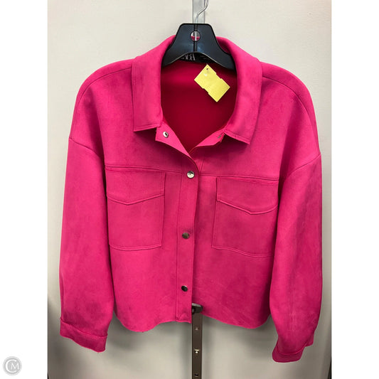Jacket Shirt By Zara In Pink, Size: M
