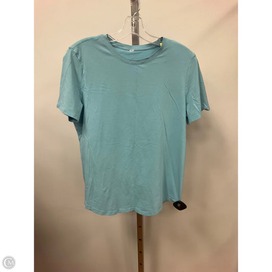 Athletic Top Short Sleeve By Lululemon In Blue, Size: 10