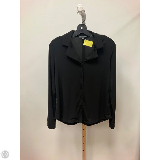 Top Long Sleeve By Adrianna Papell In Black, Size: S