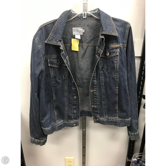 Jacket Denim By Calvin Klein In Blue Denim, Size: L