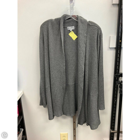 Cardigan By Jm Collections In Grey, Size: 1x