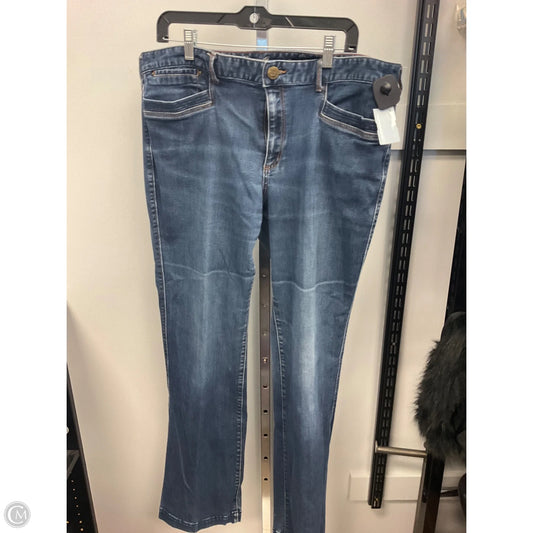 Jeans Straight By Eddie Bauer In Blue Denim, Size: 16