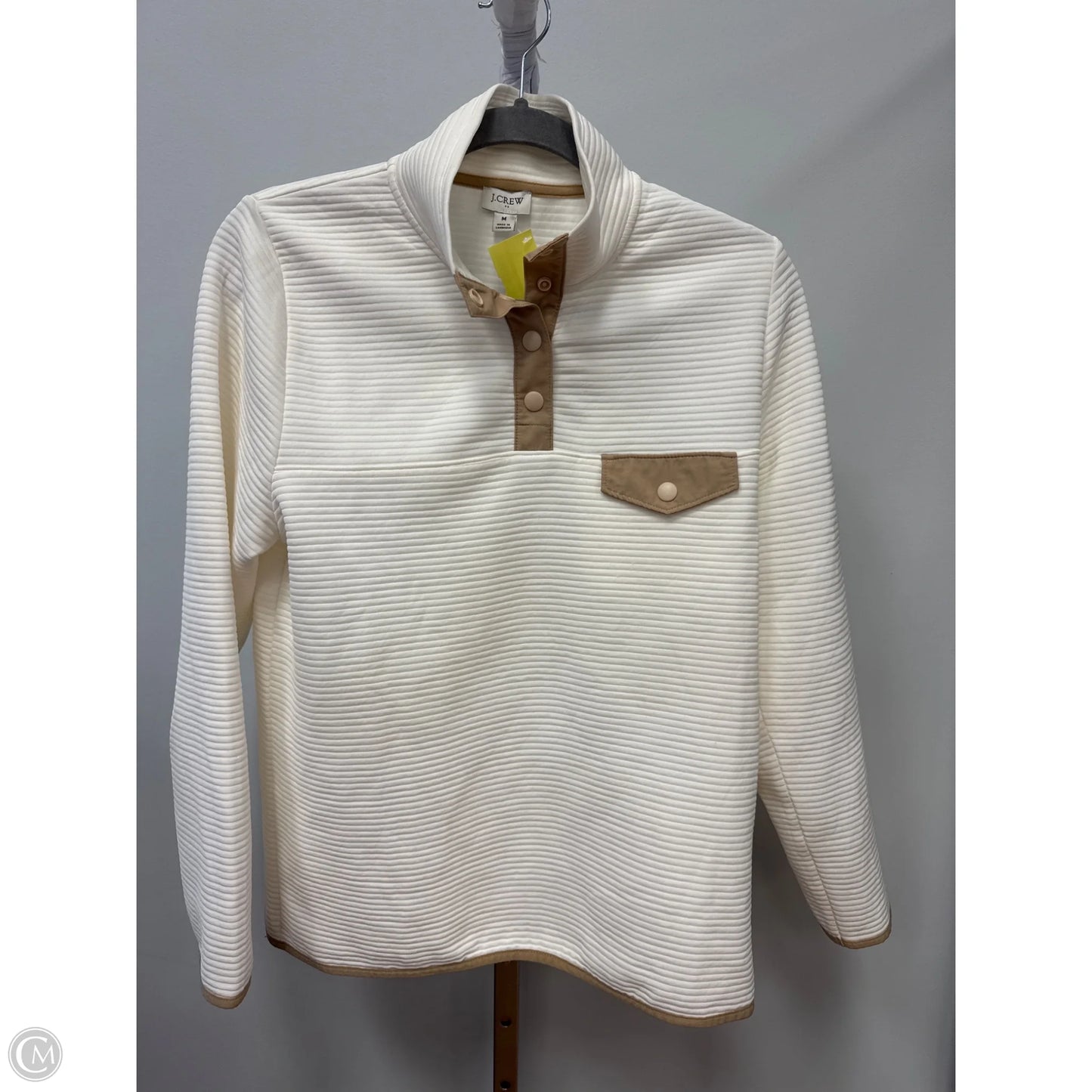 Top Long Sleeve By J. Crew In Cream, Size: M