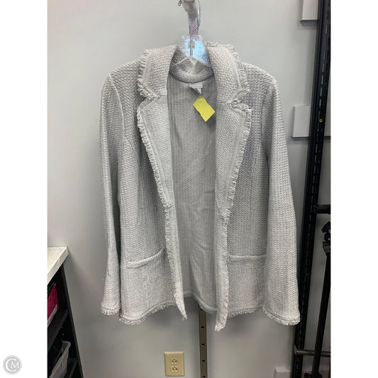 Blazer By Chicos In Silver, Size: L