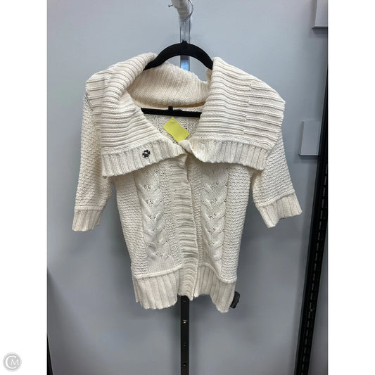 Sweater Short Sleeve By Express In Cream, Size: Xs