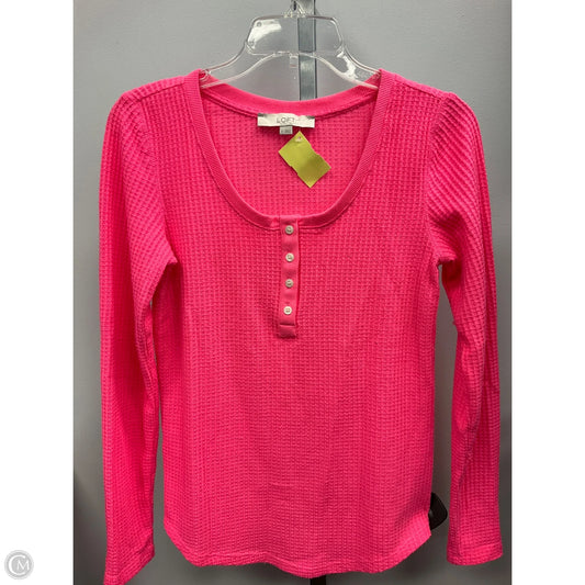 Top Long Sleeve By Loft In Pink, Size: Xs