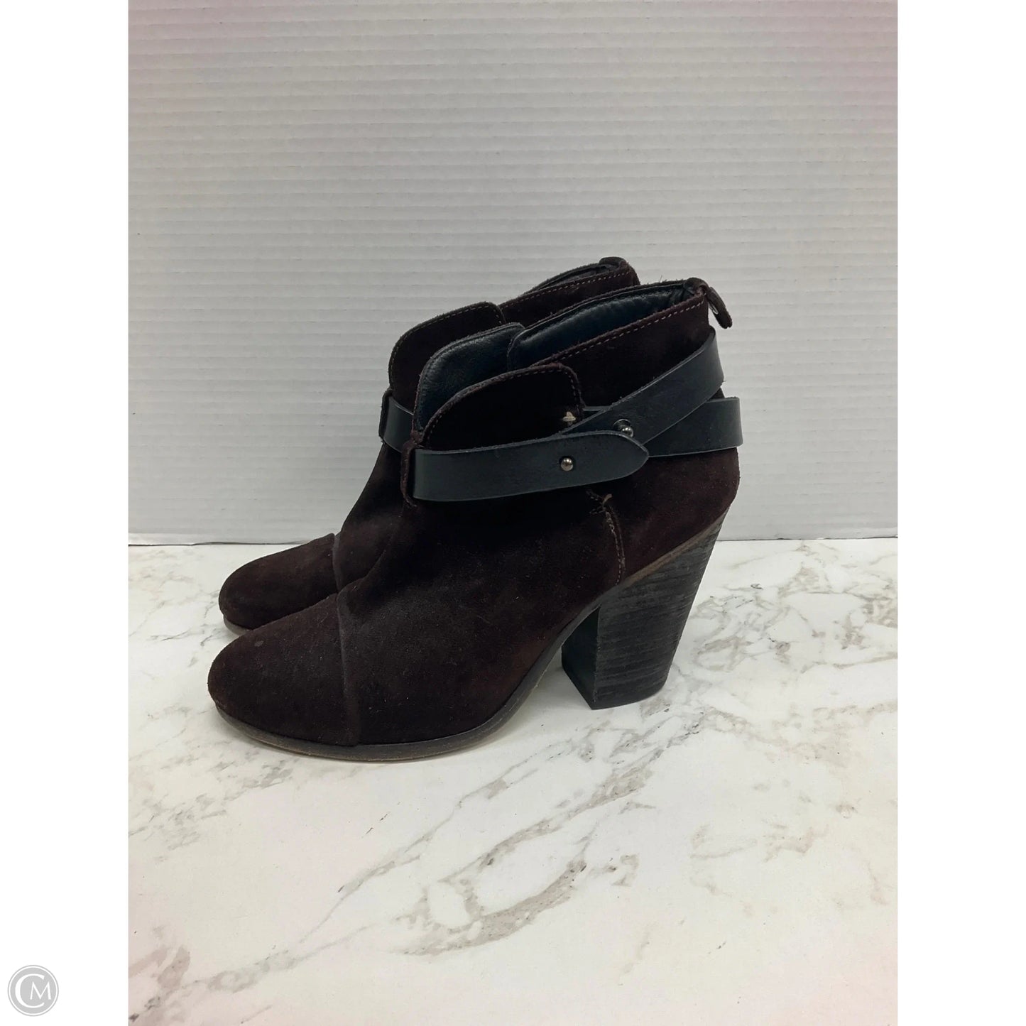 Boots Ankle Heels By Rag And Bone In Black & Brown, Size: 6