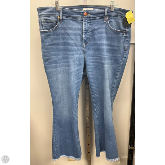 Jeans Boot Cut By Loft In Blue Denim, Size: 18