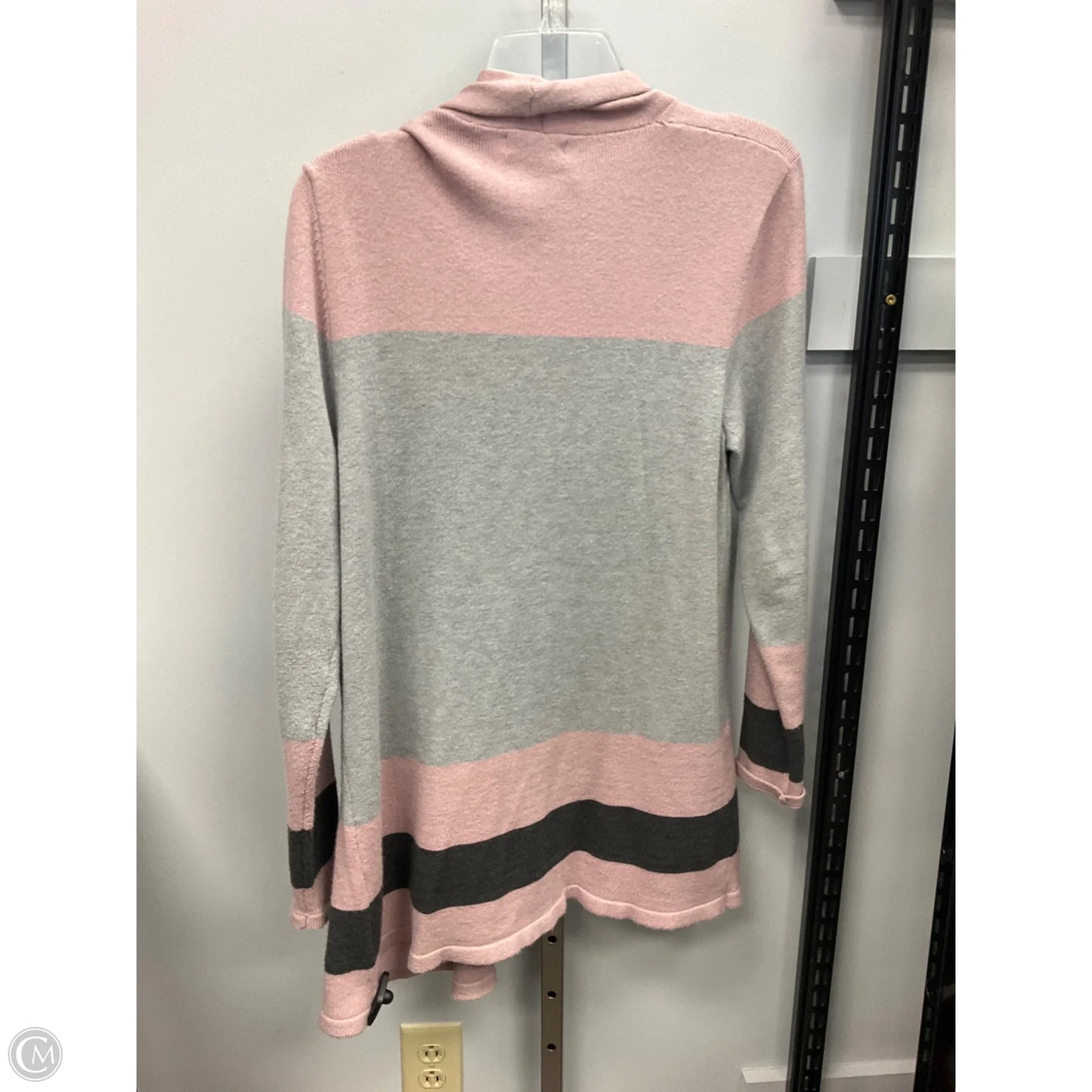 Sweater Cardigan By Verve Ami In Grey & Pink, Size: L