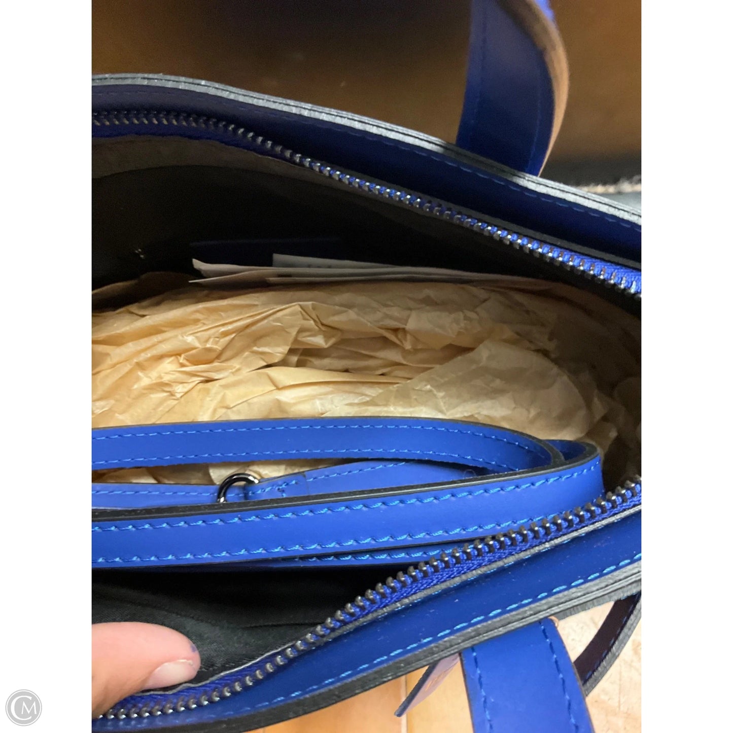 Handbag Leather By Cmc, Size: Medium