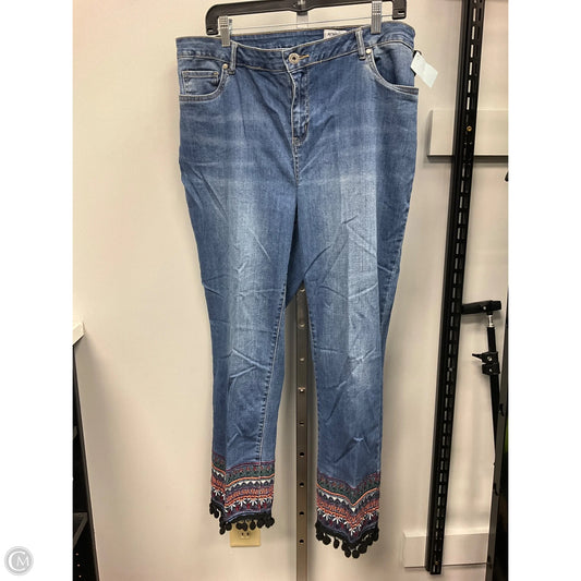 Jeans Straight By Monroe And Main In Blue Denim, Size: 16