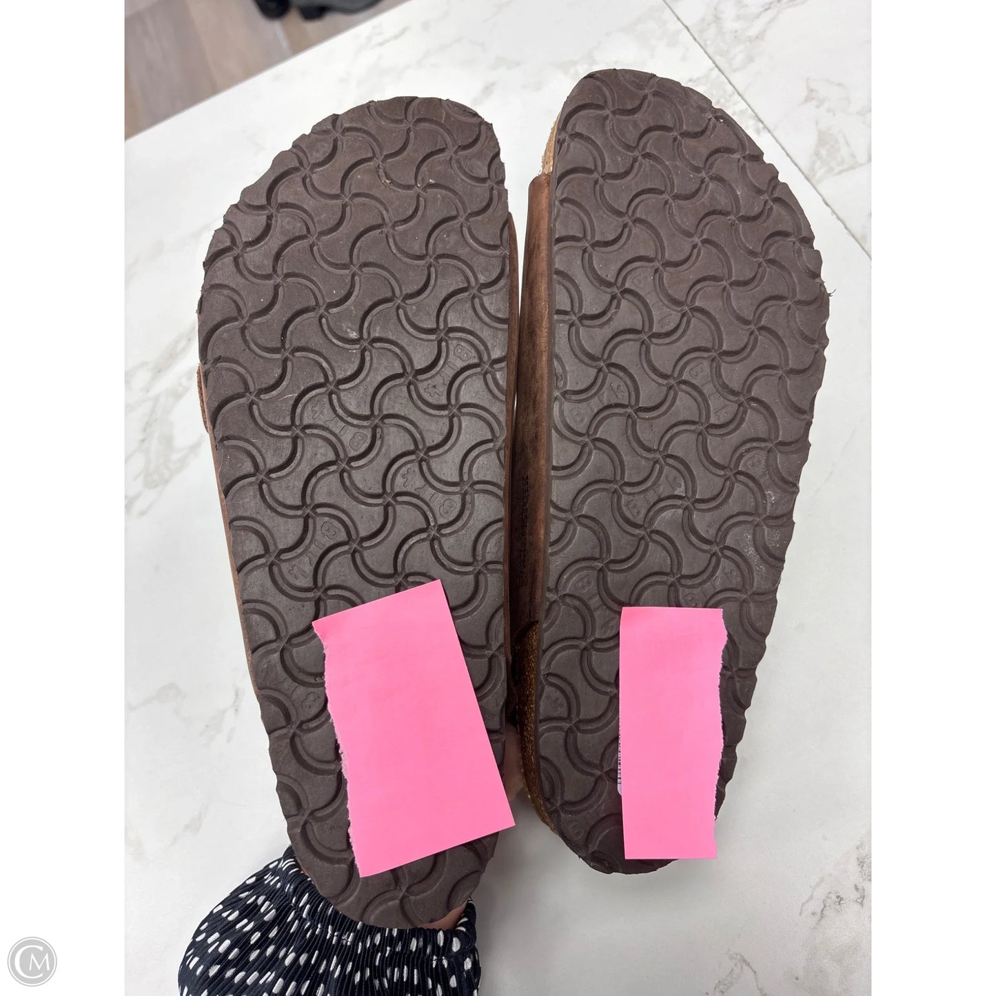 Sandals Flats By Birkenstock In Brown, Size: 10