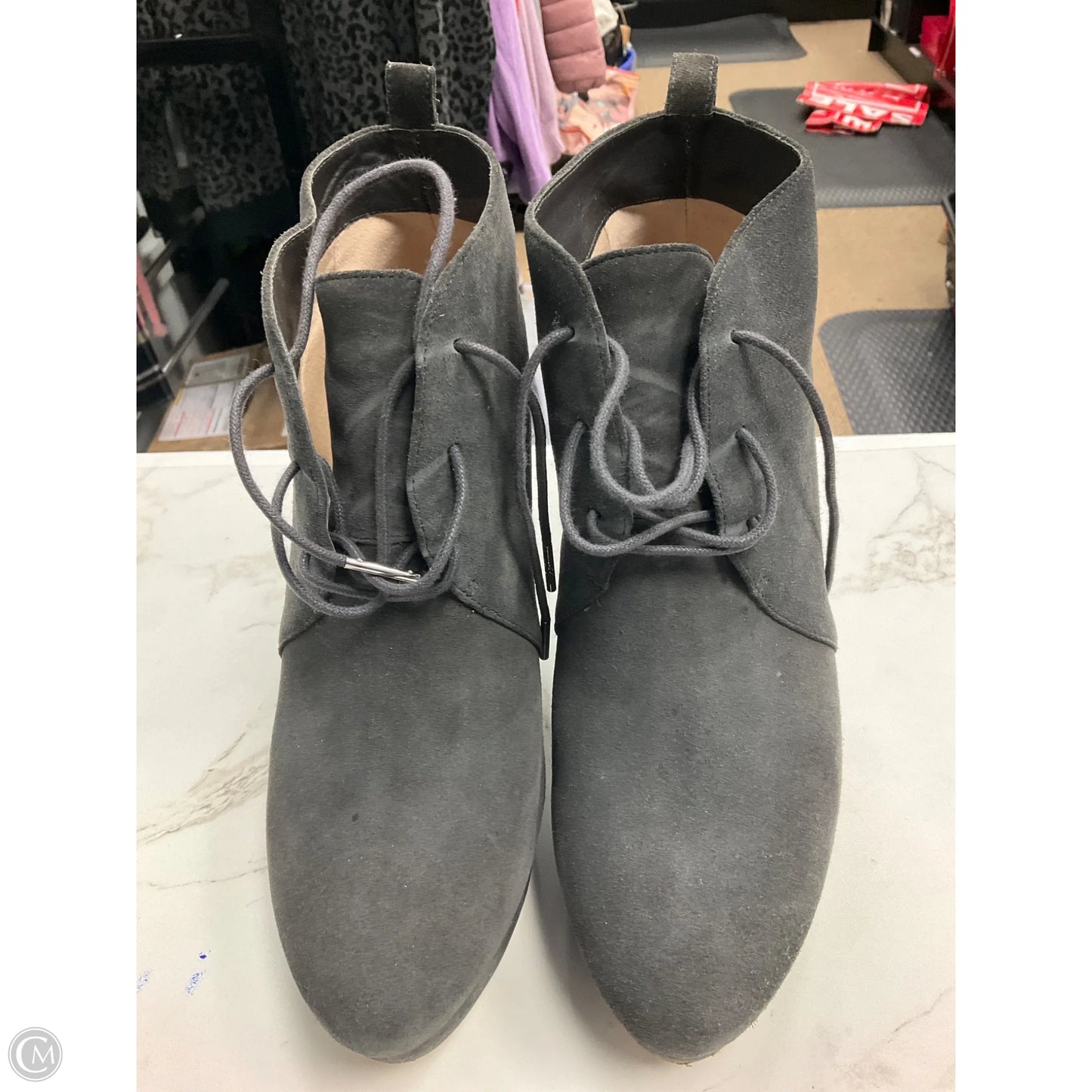 Boots Ankle Heels By Michael By Michael Kors In Grey, Size: 10