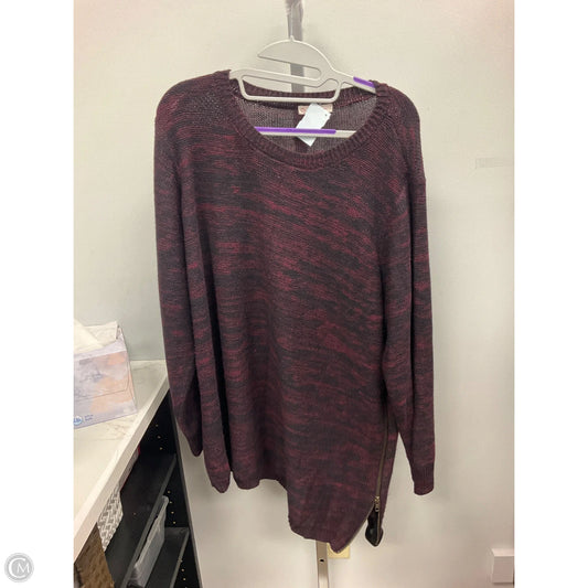 Sweater By Dressbarn In Black & Purple, Size: 3x