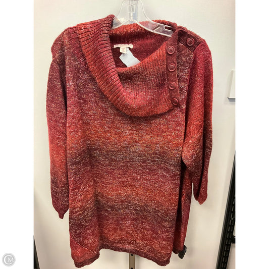 Sweater By Dressbarn In Red, Size: 3x