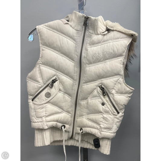 Vest Puffer & Quilted By Eckored In Cream, Size: M