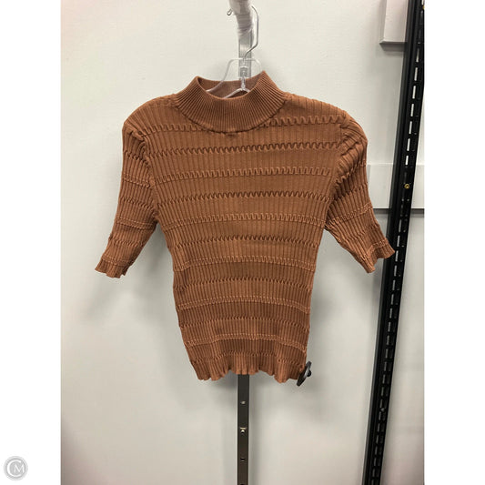 Top Short Sleeve By Elie Tahari In Brown, Size: M
