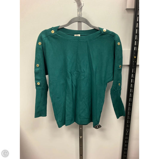 Top Long Sleeve By Anne Klein In Green, Size: S