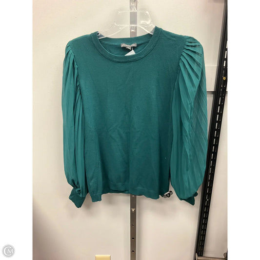 Top Long Sleeve By Adrianna Papell In Green, Size: S