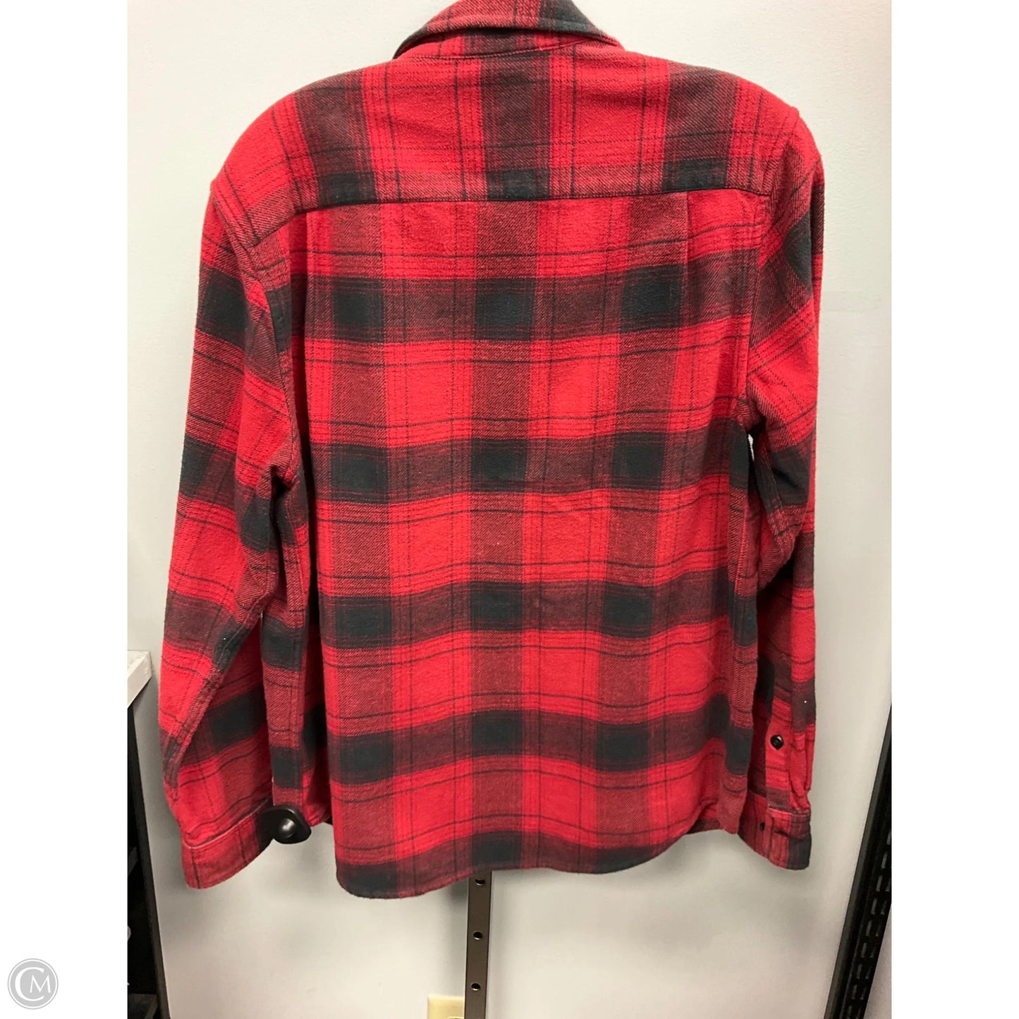 Top Long Sleeve By Lucky Brand In Plaid Pattern, Size: M