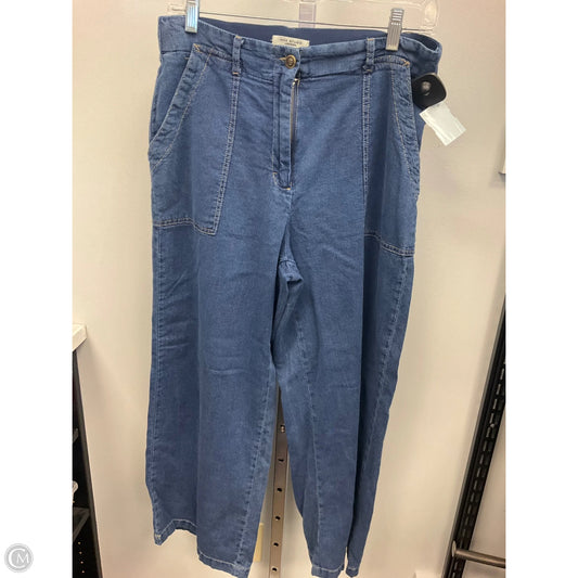 Jeans Wide Leg By Max Studio In Blue Denim, Size: L