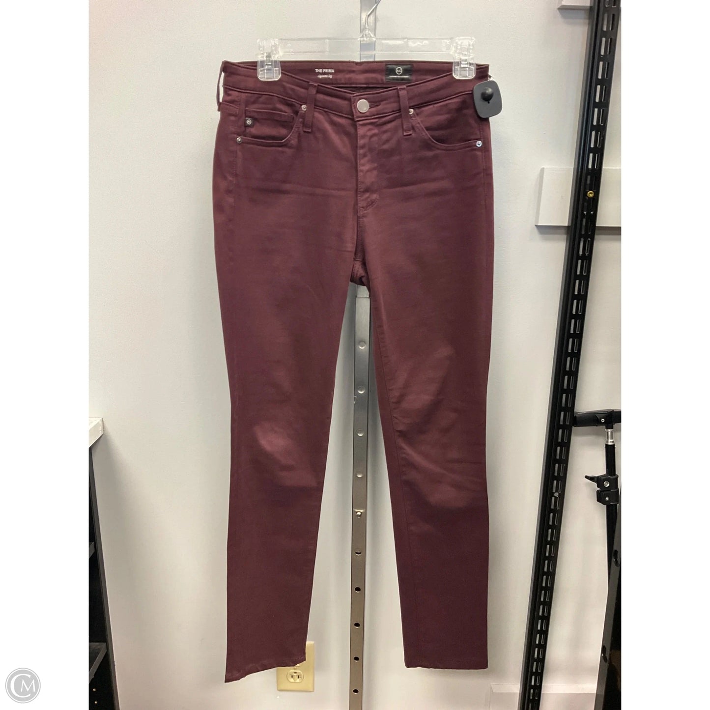 Jeans Jeggings By Adriano Goldschmied In Maroon, Size: 2