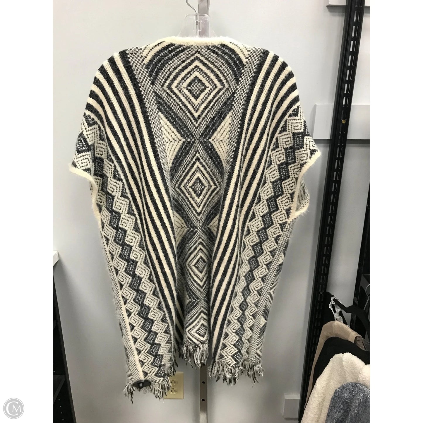 Sweater Cardigan By Emory Park In Black & Cream, Size: S