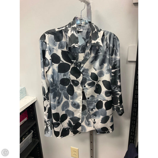 Top Long Sleeve By Maison Damelie In Black & Cream, Size: S