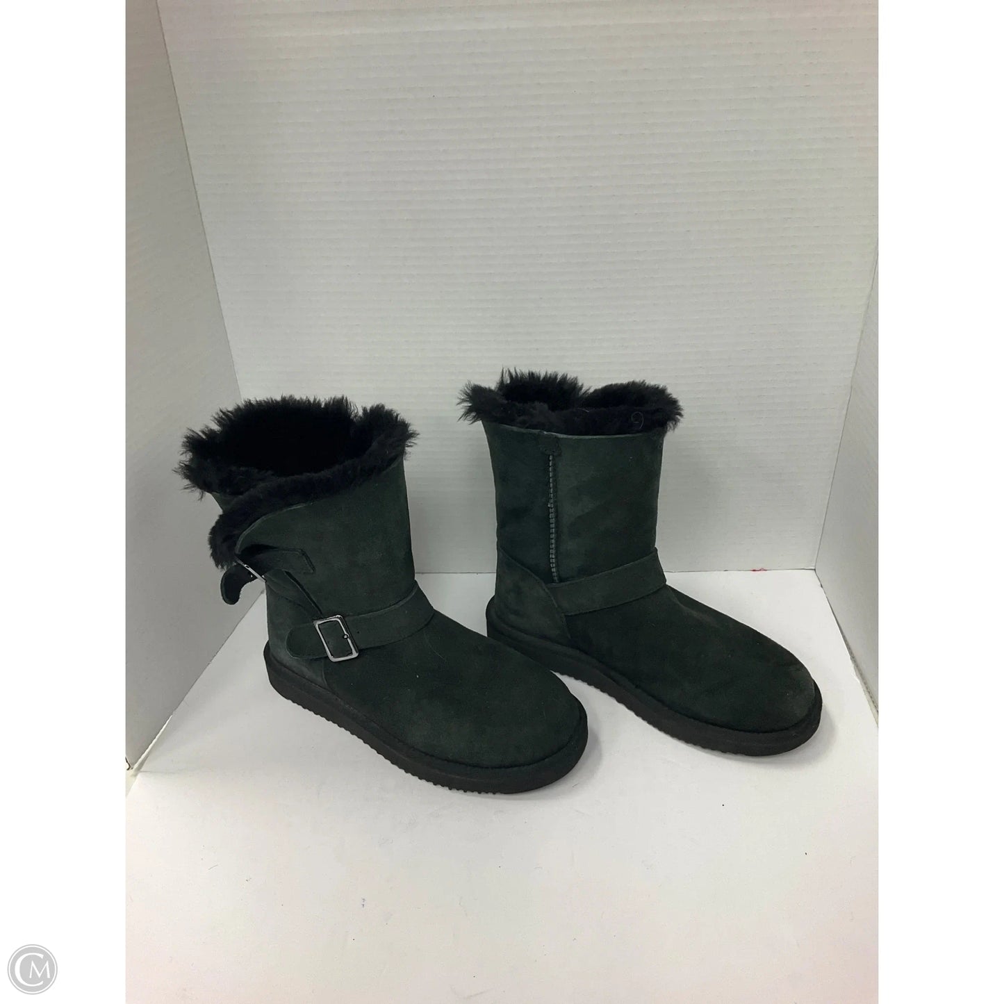 Boots Ankle Flats By Clothes Mentor In Black, Size: 6