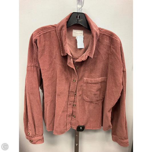 Top Long Sleeve By American Eagle In Mauve, Size: M