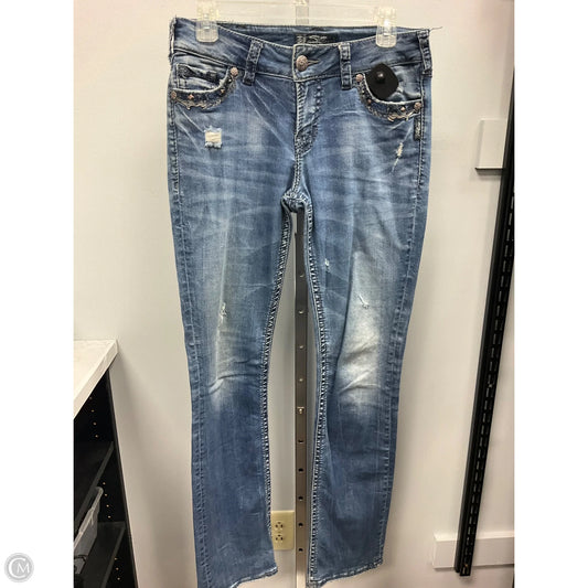 Jeans Boot Cut By Silver In Blue Denim, Size: 10