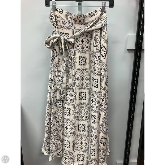 Skirt Maxi By Ann Taylor In Black & Cream, Size: 10